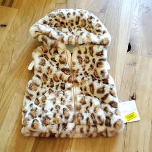NWT leopard fur vest